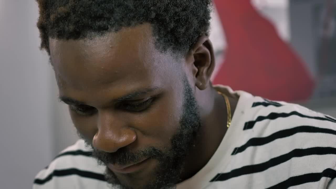 Stock Video Happy Man Chatting On His Cell Phone Animated Wallpaper