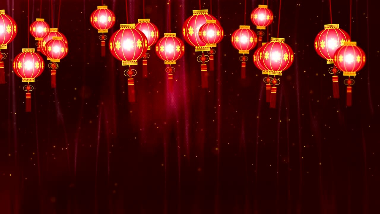 Stock Video Hanging Chinese Culture Lamps Title Video Animated Wallpaper