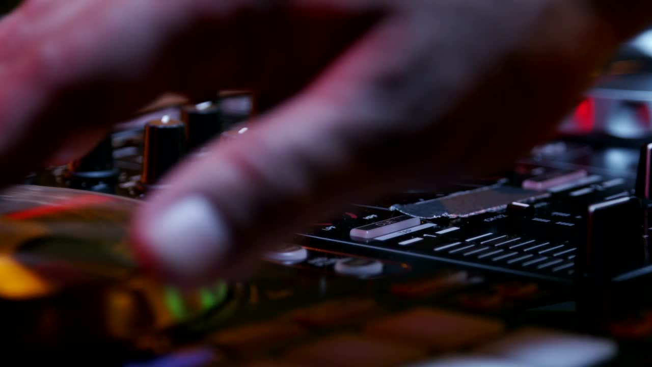 Stock Video Hands Using A Dj Table Animated Wallpaper