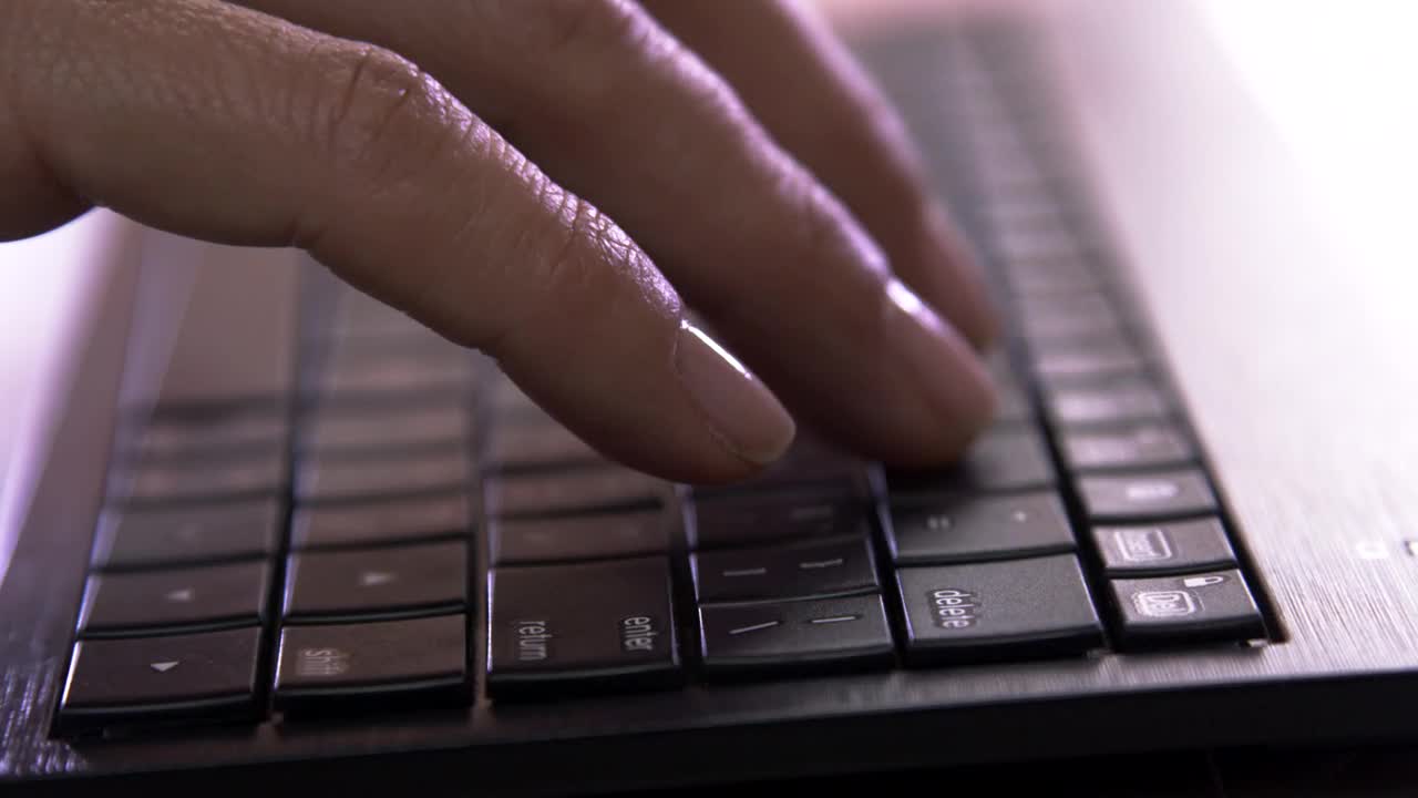 Stock Video Hands Typing On A Flat Keyboard Animated Wallpaper