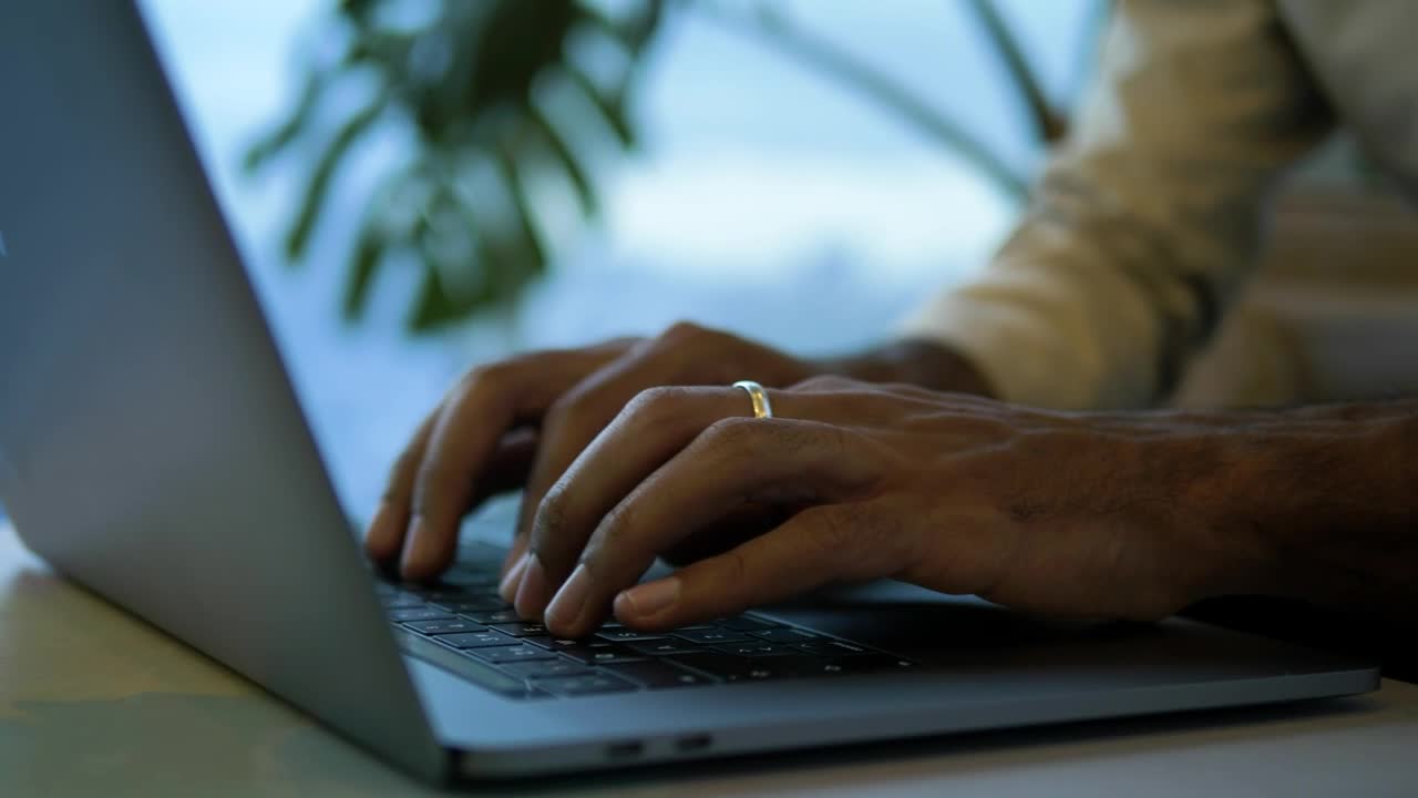 Stock Video Hands Typing Away On A Laptop Animated Wallpaper