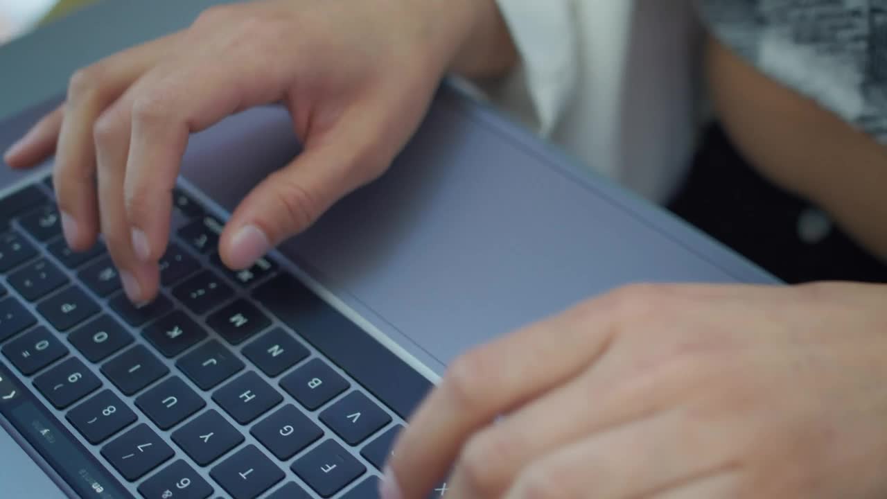 Stock Video Hands Of A Woman Typing On A Laptop 4266 Animated Wallpaper