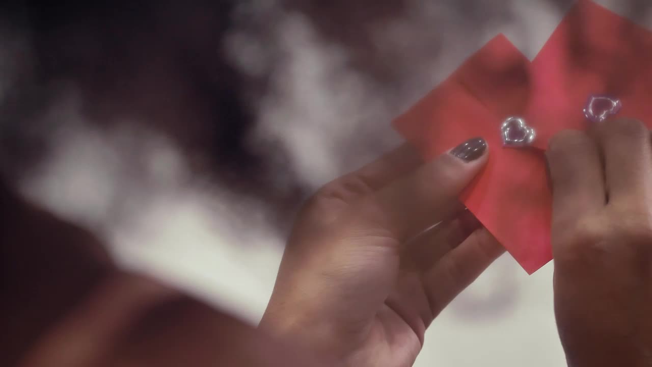Stock Video Hands Of A Woman Opening An Envelope With A Love Animated Wallpaper