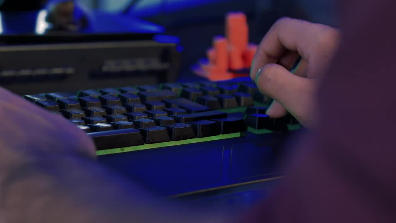 Stock Video Hands Of A Programmer Typing On A Keyboard Animated Wallpaper