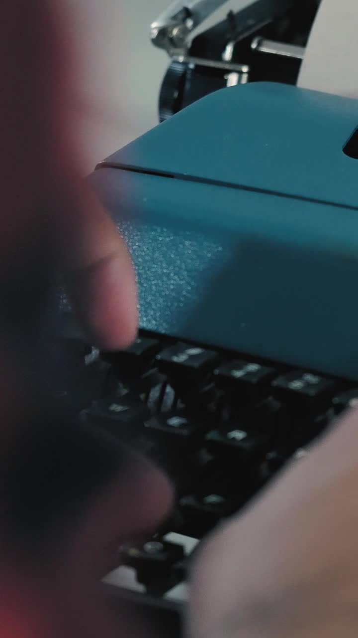 Stock Video Hands Of A Person Typing On A Typewriter Animated Wallpaper