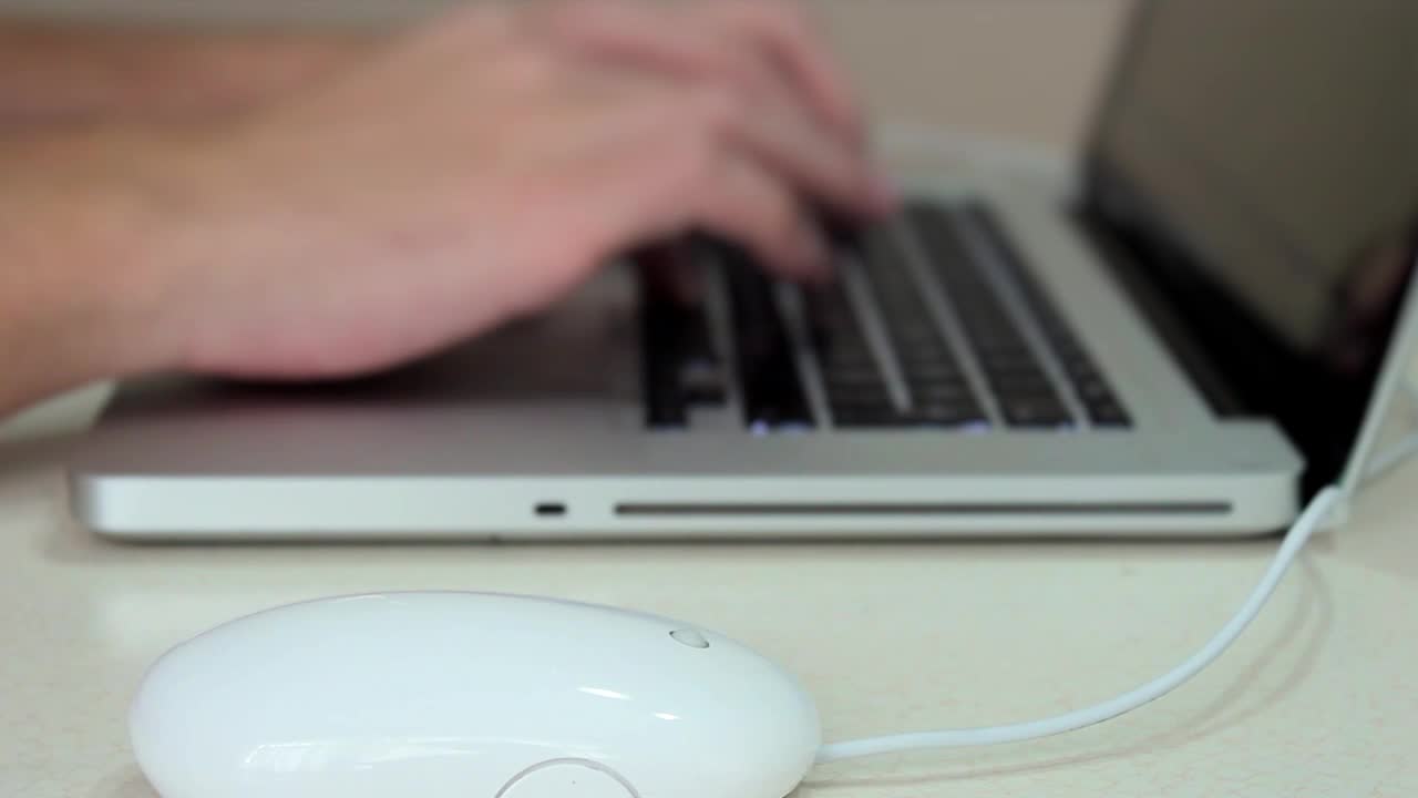 Stock Video Hands Of A Man Using A Laptop Deftly Animated Wallpaper