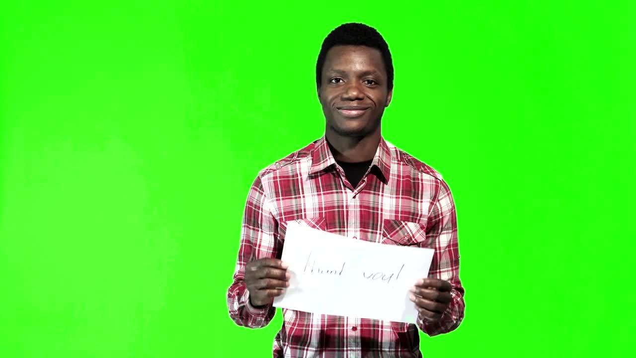 Stock Video Language Thank You Sign And A Green Screen Animated Wallpaper
