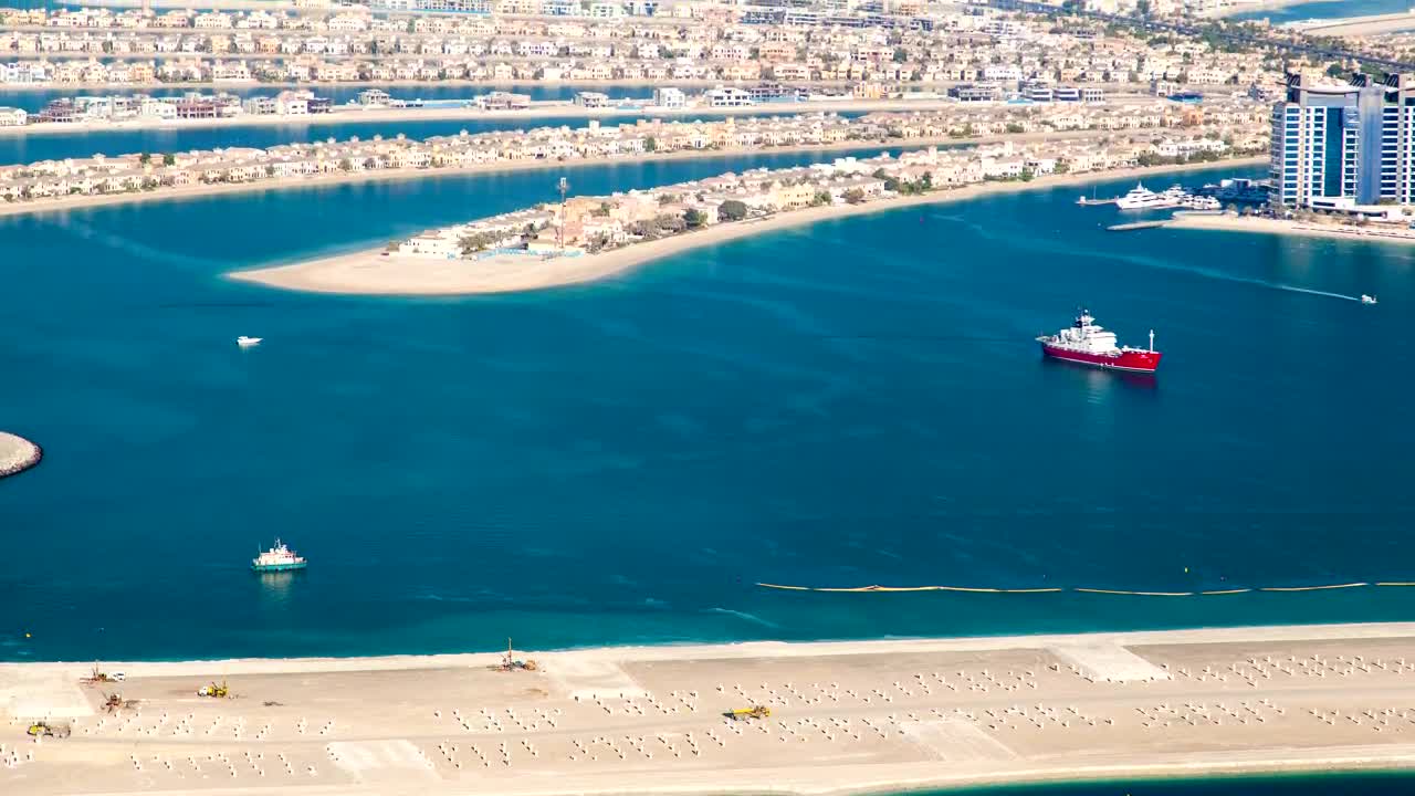 Stock Video Landscape Of The Palm Jumeirah In Dubai Animated Wallpaper