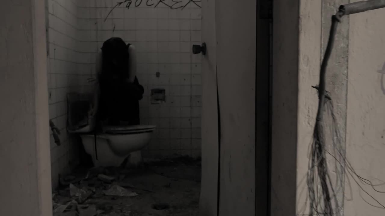 Stock Video Lamenting Ghost At A Abandoned Spot Animated Wallpaper