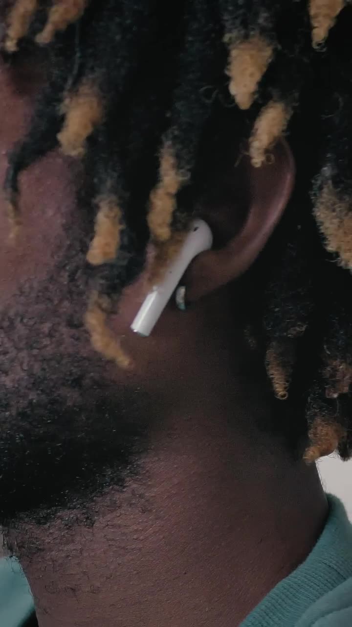 Stock Video Man In Profile Shaking His Head To The Beat Of Animated Wallpaper