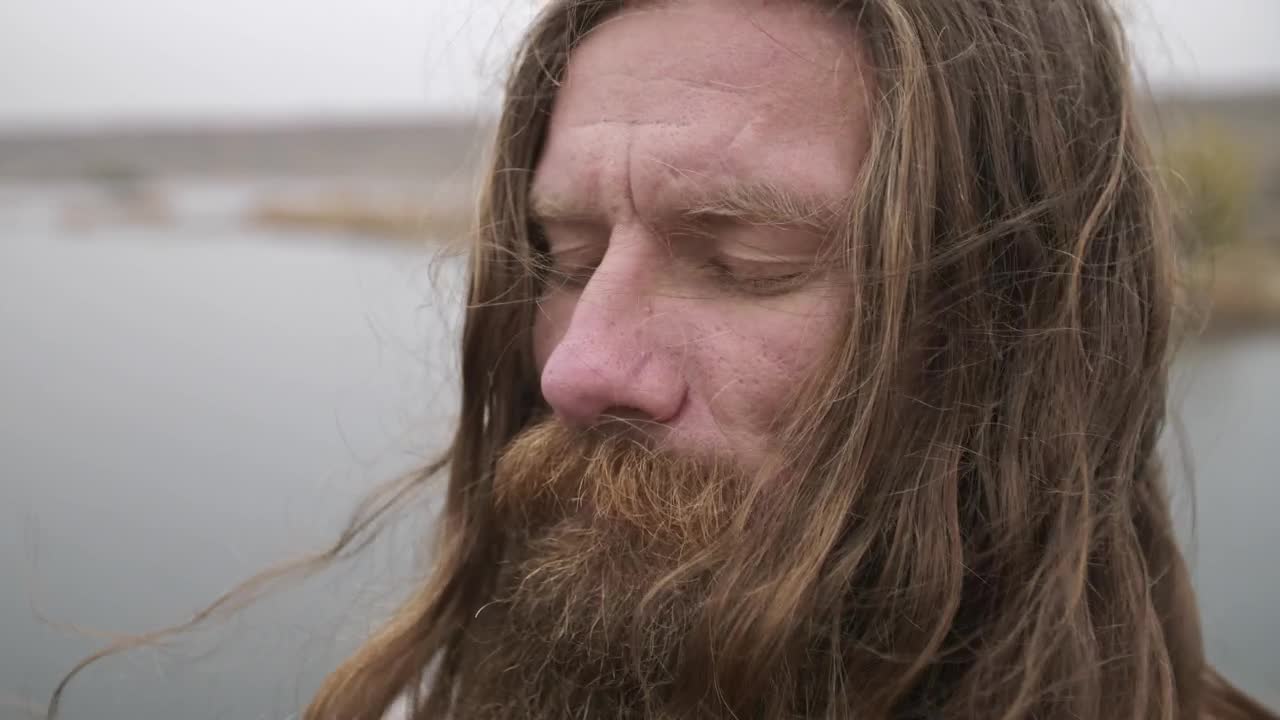 Stock Video Man In Deep Meditation Animated Wallpaper