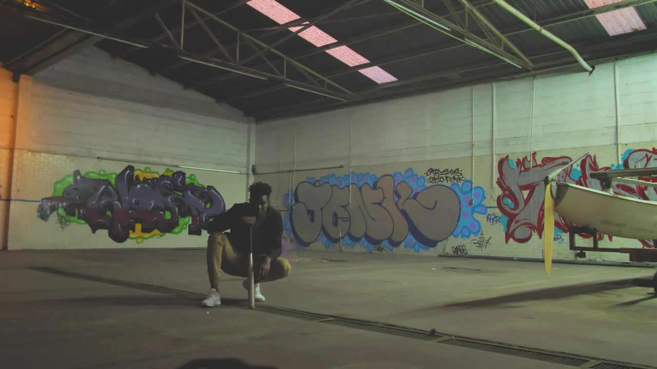 Stock Video Man In A Warehouse Animated Wallpaper