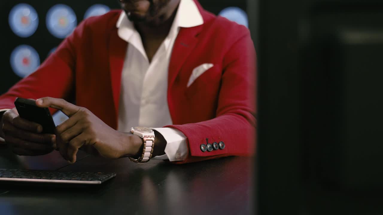Stock Video Man In A Red Suit Animated Wallpaper