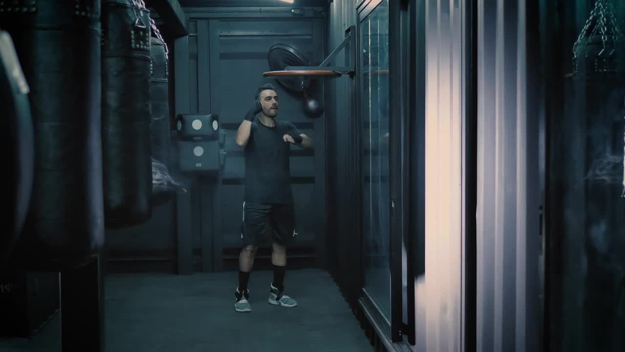 Stock Video Man Hitting A Speed Ball Animated Wallpaper