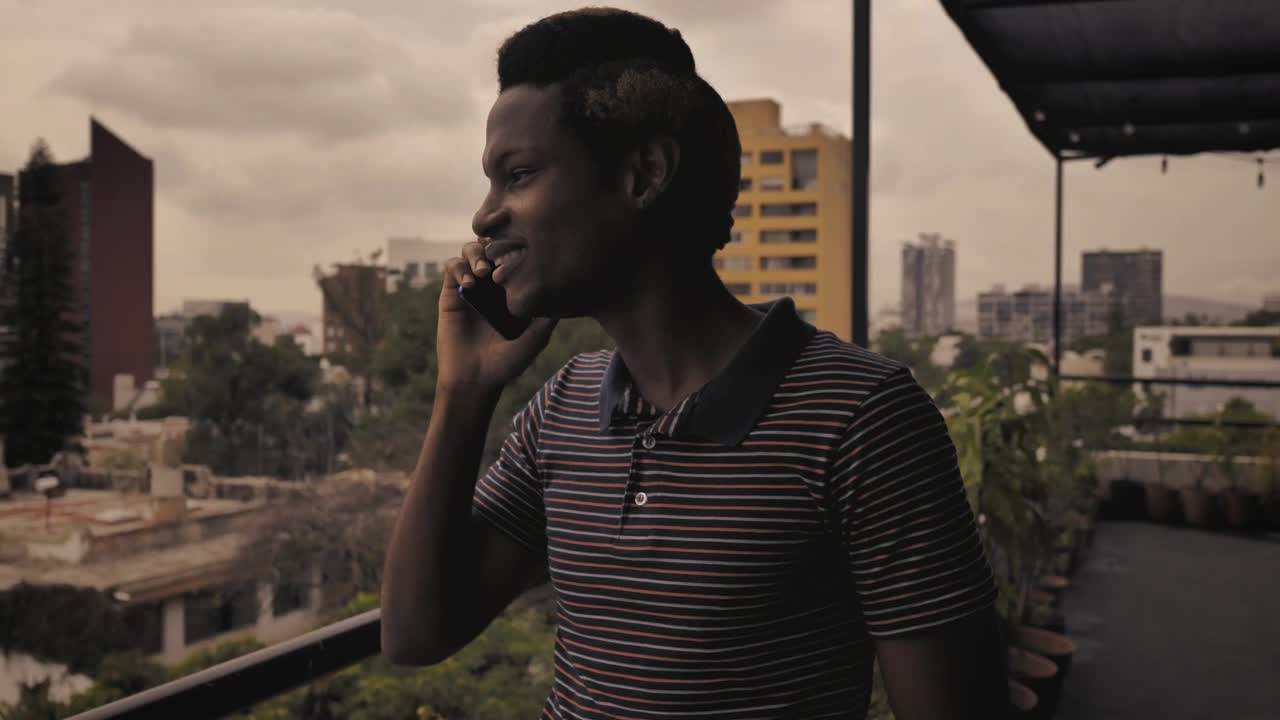 Stock Video Man Having A Nice Phone Call Animated Wallpaper