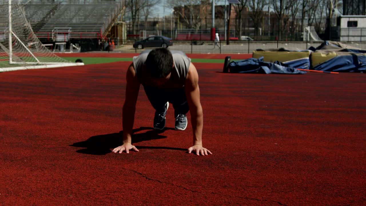 Stock Video Man Doing Push Ups Quickly Animated Wallpaper