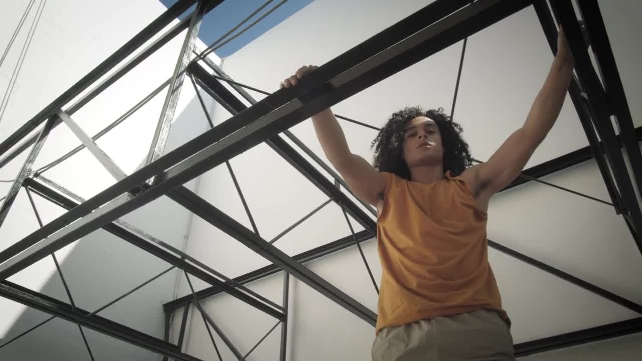 Stock Video Man Dancing Street Hip Hop Animated Wallpaper