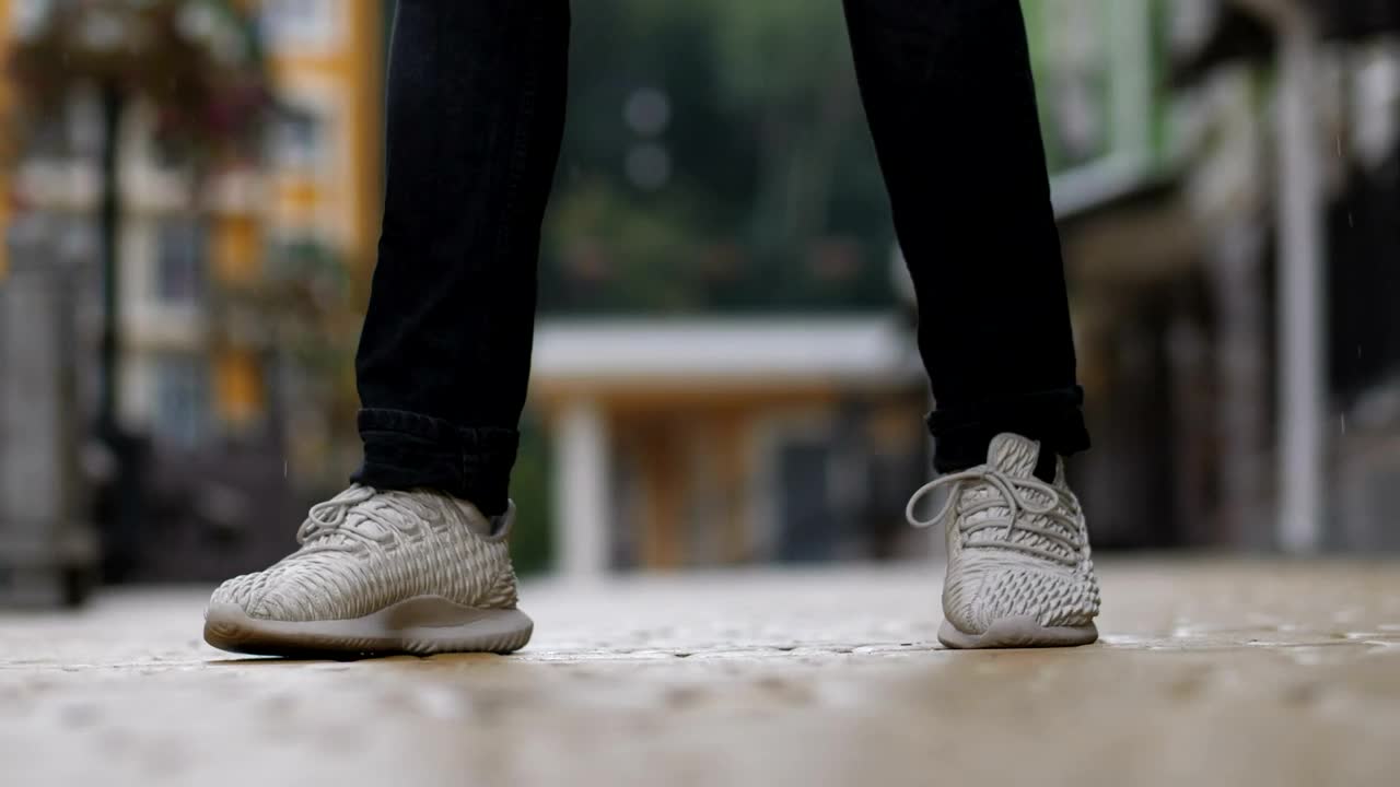 Stock Video Man Dancing On The Sidewalk Animated Wallpaper