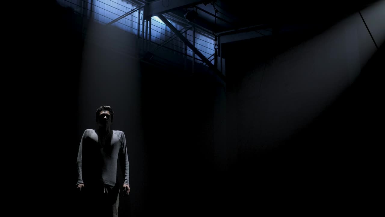 Stock Video Man Dancing In The Dark Animated Wallpaper