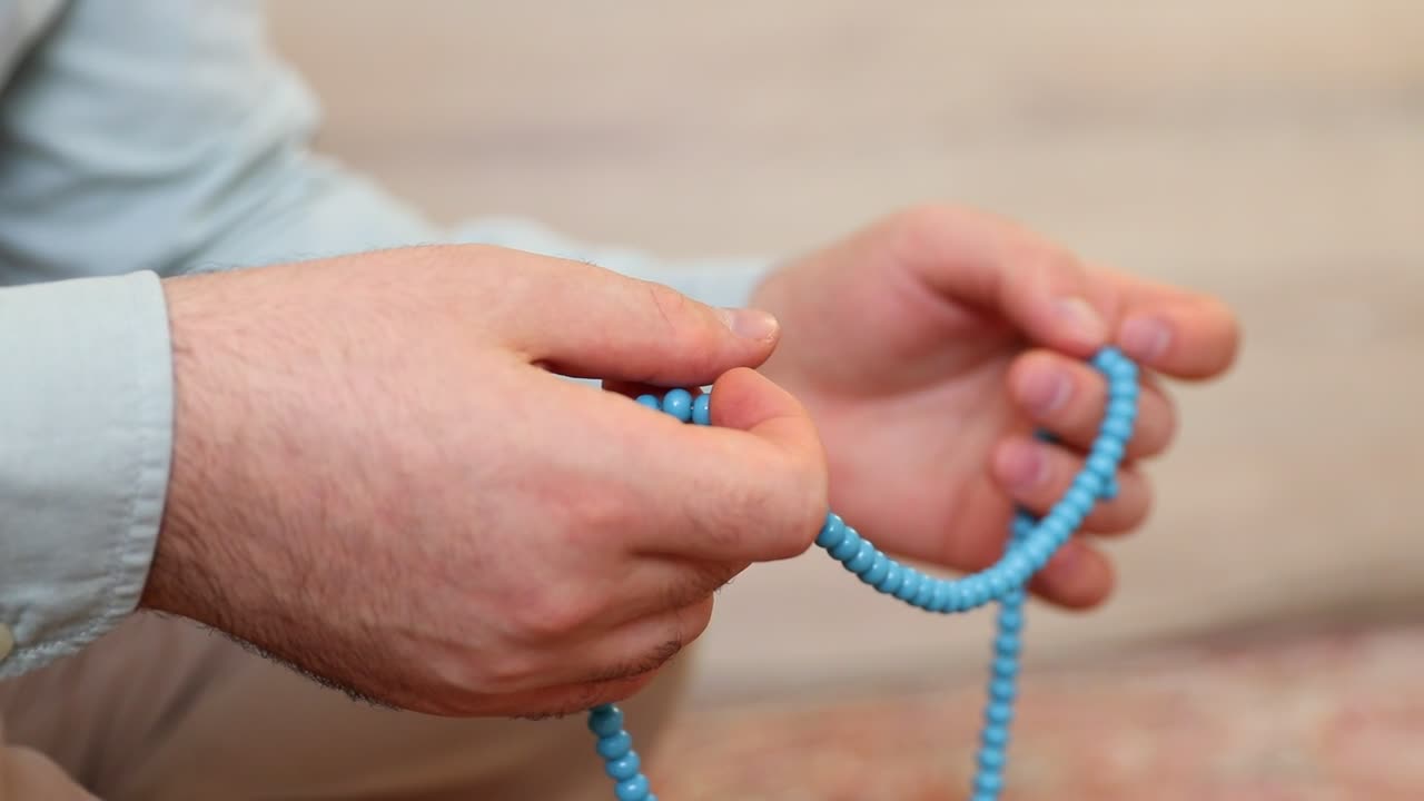 Stock Video Man Crossing A Bad Japa Beads Blue Animated Wallpaper