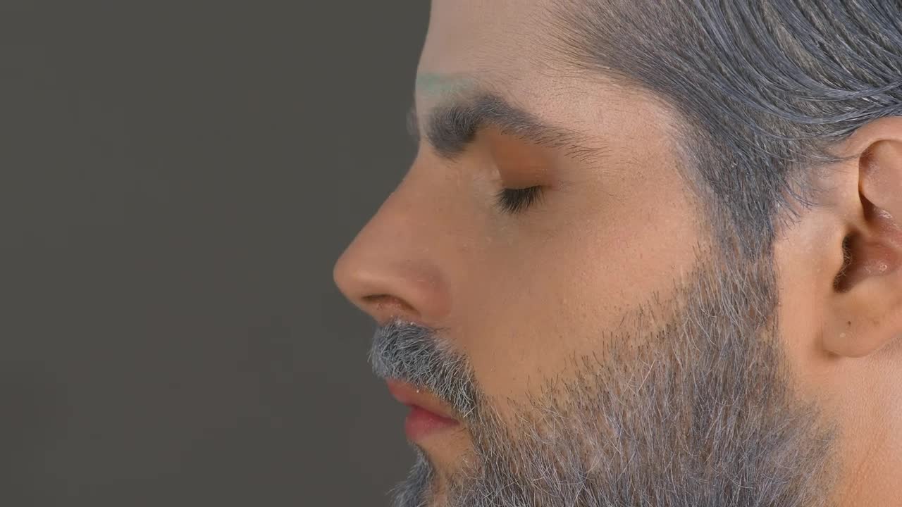 Stock Video Man Being Made Up For Halloween Animated Wallpaper