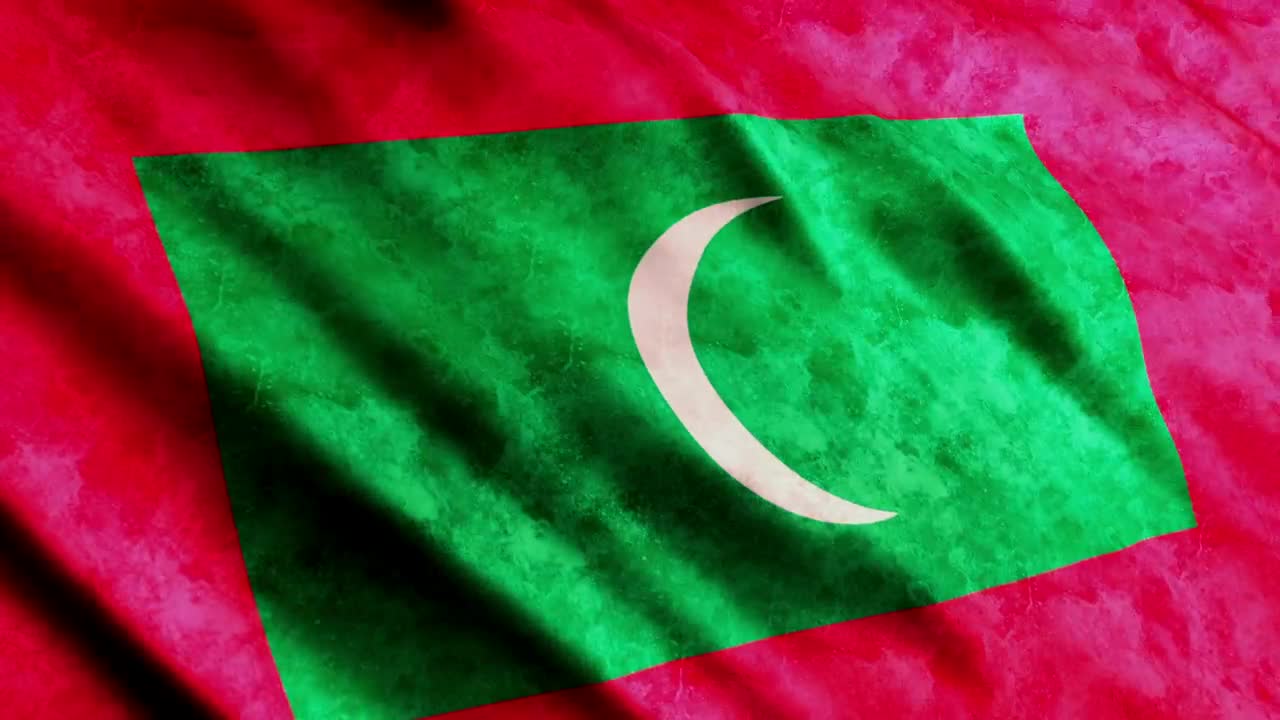 Stock Video Maldives Flag In D Render Animation Animated Wallpaper