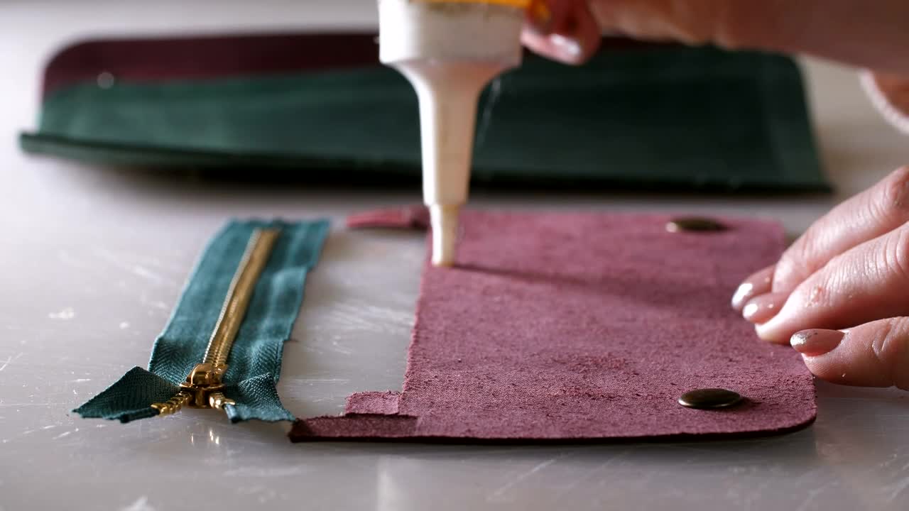 Stock Video Making A Leather Wallet Animated Wallpaper