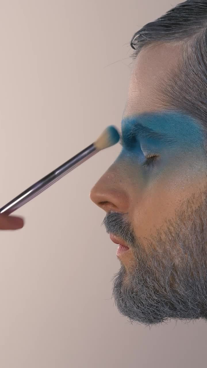 Stock Video Makeup Artist Working On The Face Of A Fashion Model Animated Wallpaper