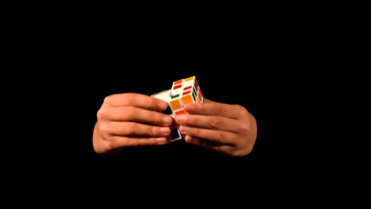 Stock Video Magician Solving A X Rubik Cube Animated Wallpaper