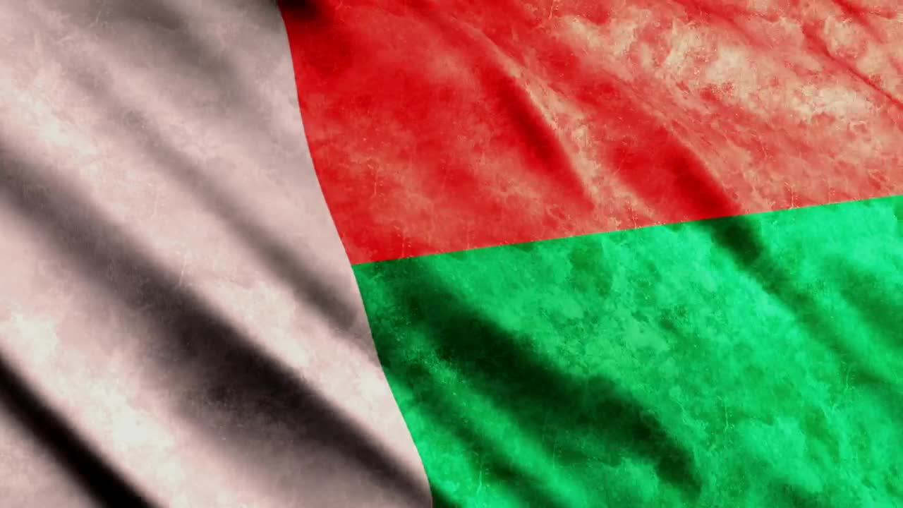 Stock Video Madagascar Waving D Flag Animated Wallpaper