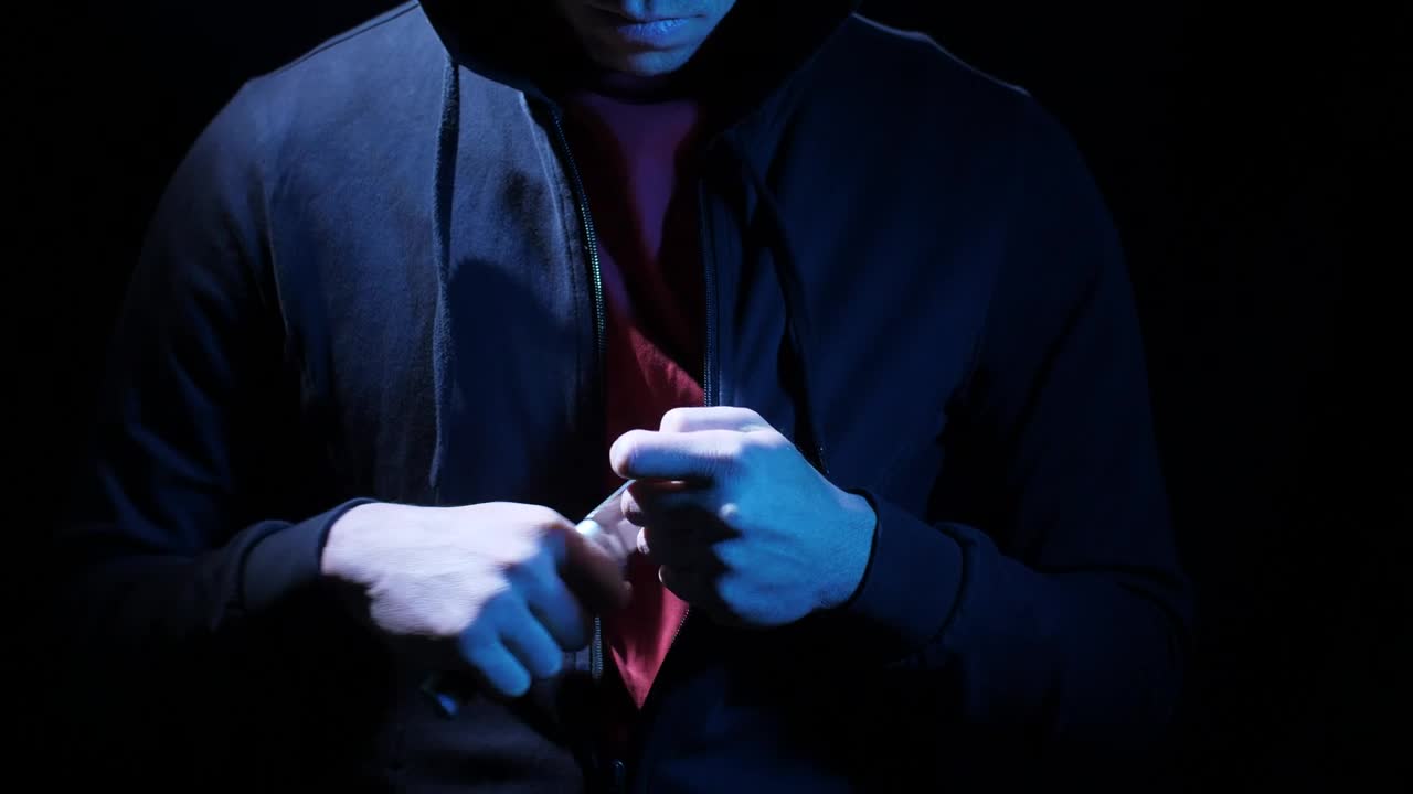 Stock Video Mad Killer Draws A Knife Animated Wallpaper