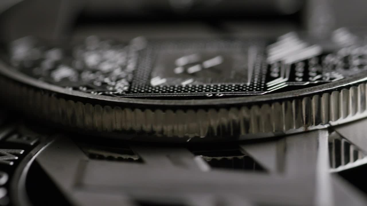 Stock Video Macro Shot Of Silver Coins Animated Wallpaper