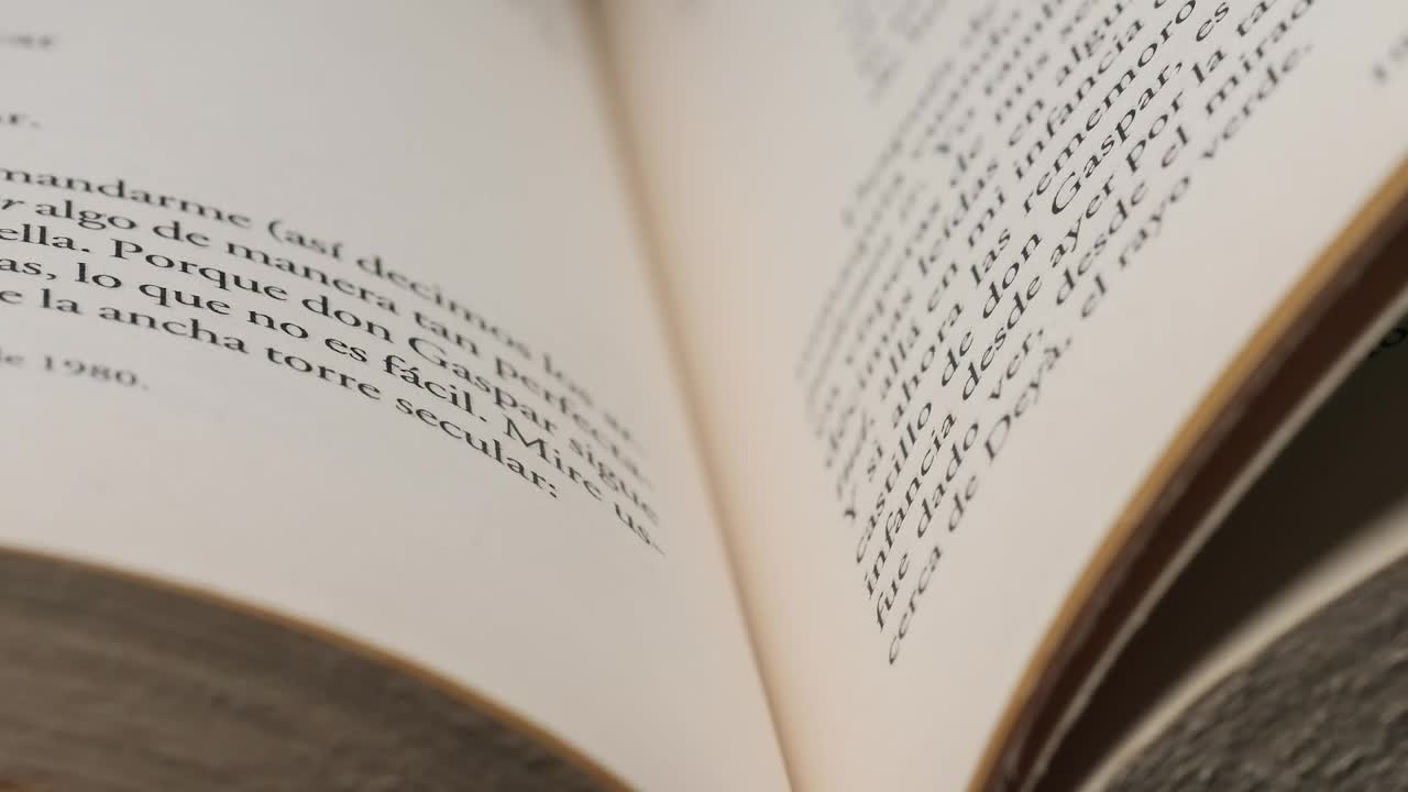 Stock Video Macro Shot Of An Open Book Animated Wallpaper