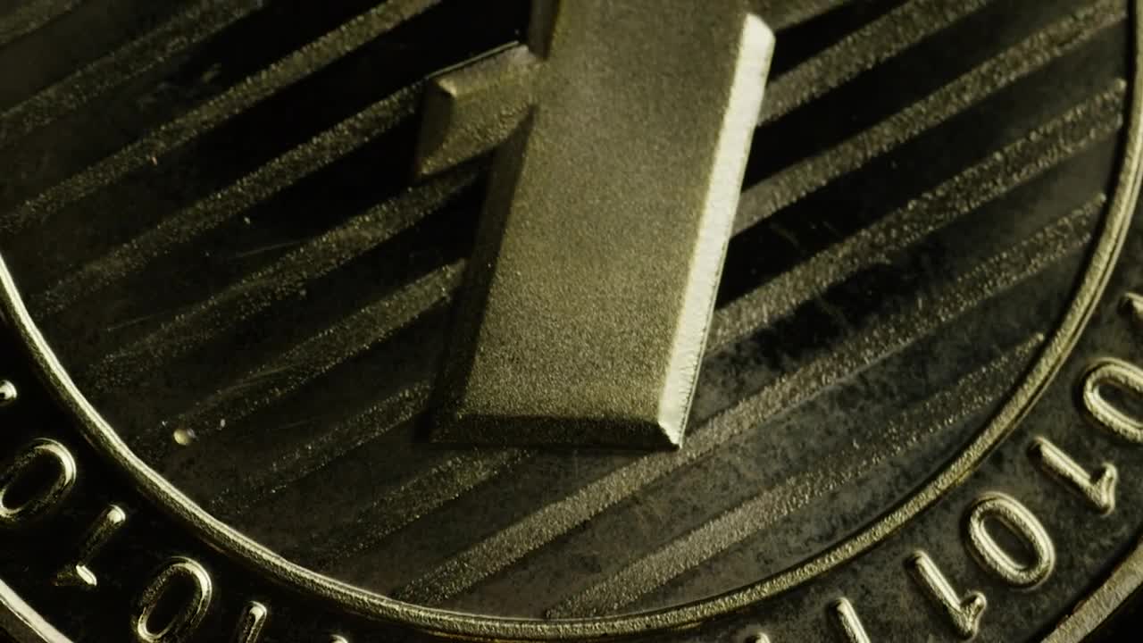 Stock Video Macro Shot Of A Lite Coin Rotating Animated Wallpaper