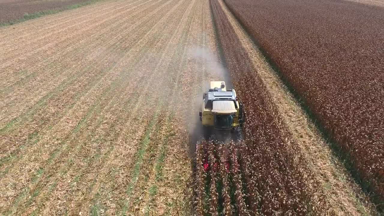 Stock Video Machine Harvesting The Crops Animated Wallpaper