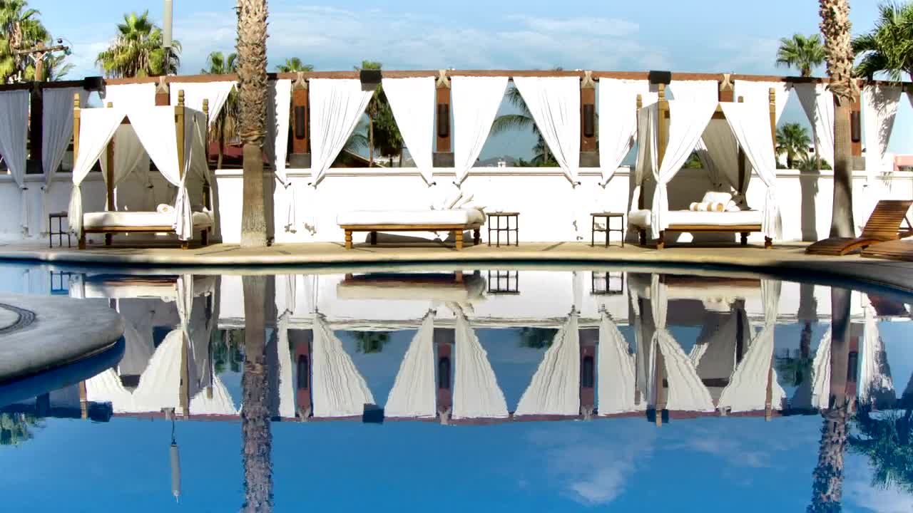 Stock Video Luxury Swimming Pool Animated Wallpaper