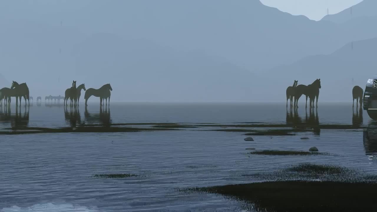 Stock Video Luxury Cross Country Truck In Nature Animated Wallpaper