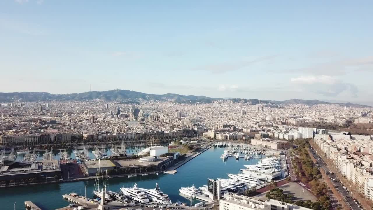 Stock Video Luxury Boats In A Harbor Animated Wallpaper