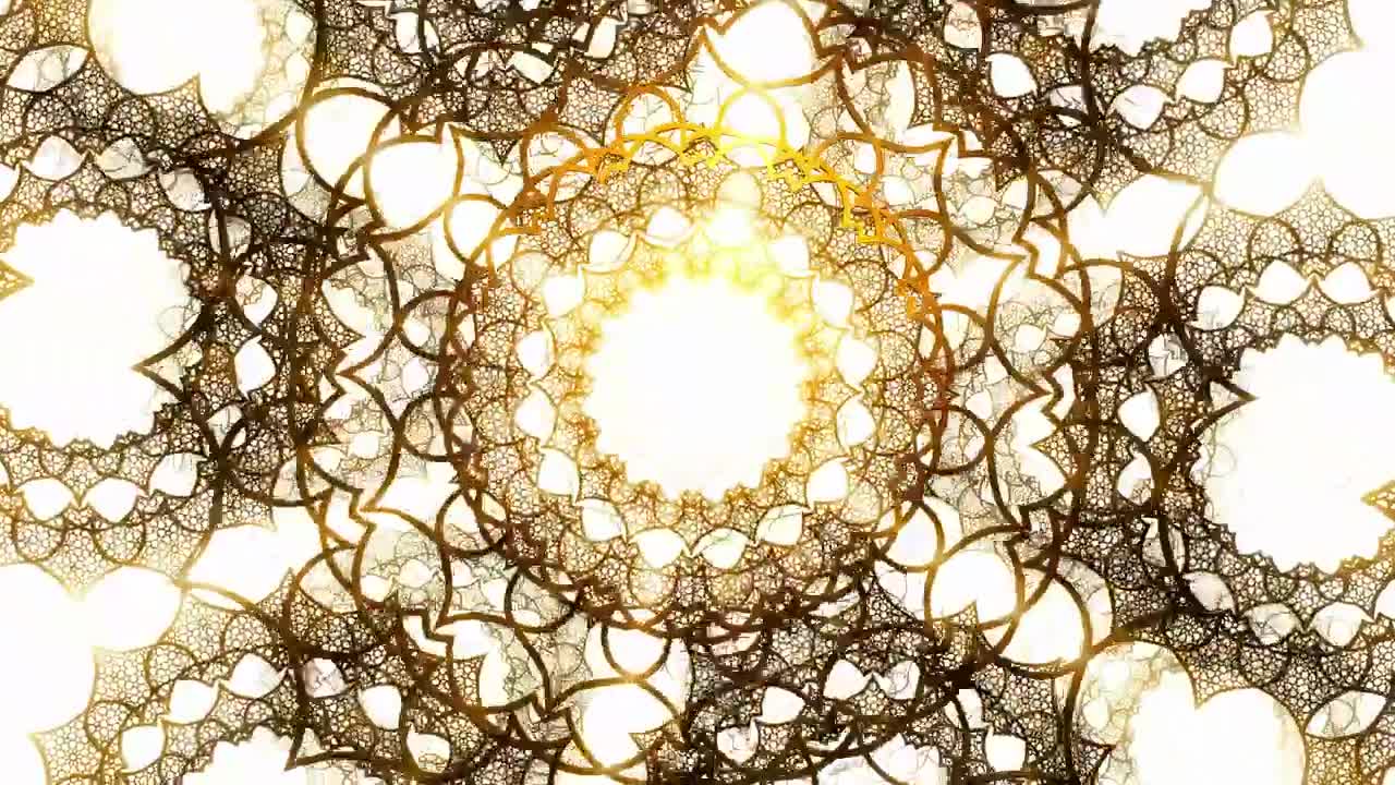 Stock Video Luminous Tunnel Of Rotating Islamic Shapes Animated Wallpaper