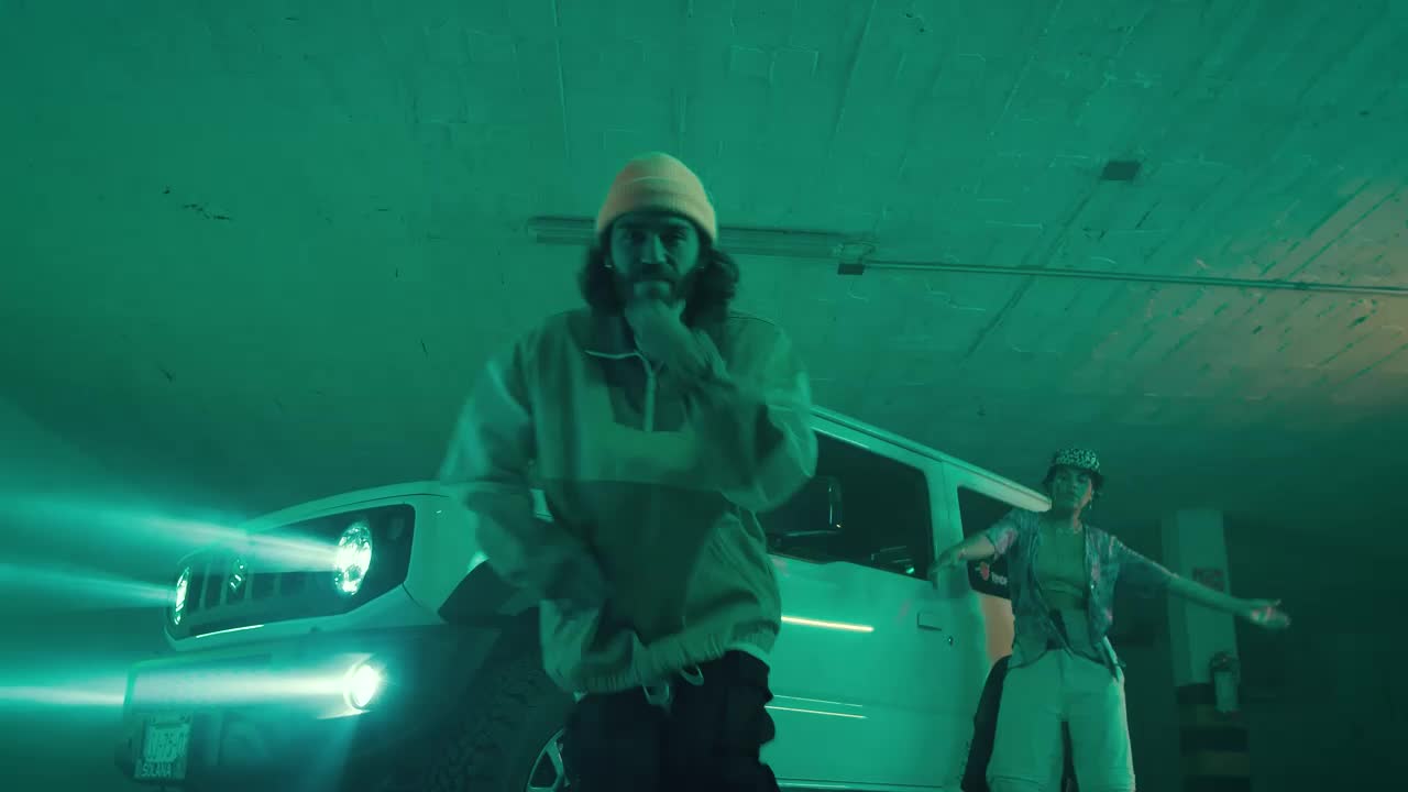 Stock Video Low View Of An Urban Man Dancing Hip Hop Animated Wallpaper