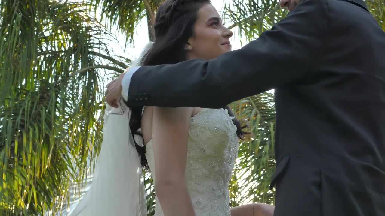 Stock Video Lovely Spouses In Their Wedding Garden Animated Wallpaper