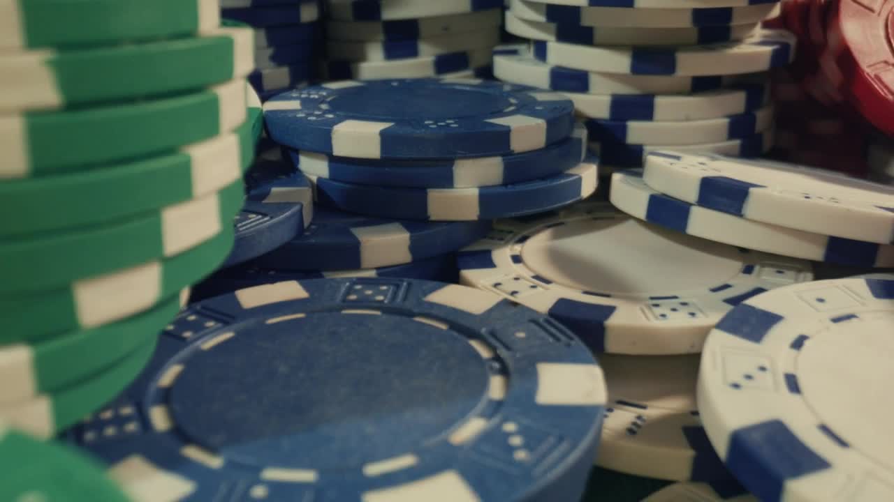 Stock Video Lots Of Chips And Dice Arranged On A Game Table Animated Wallpaper
