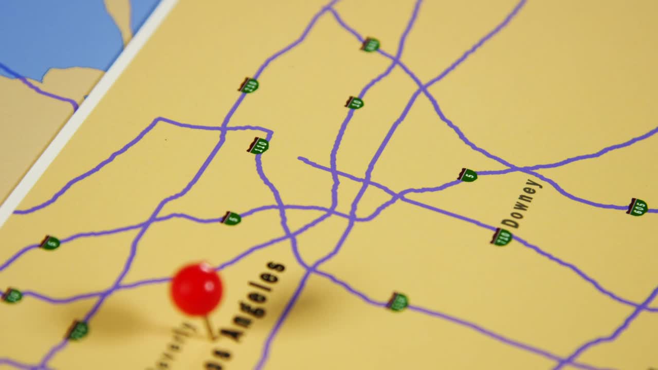 Stock Video Los Angeles Pinned On A Map Animated Wallpaper