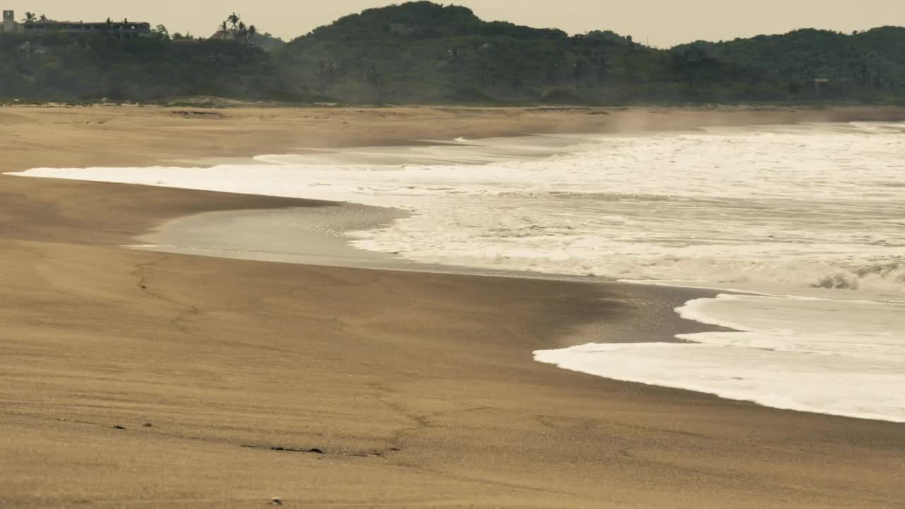 Stock Video Lonely Beach Shore Animated Wallpaper