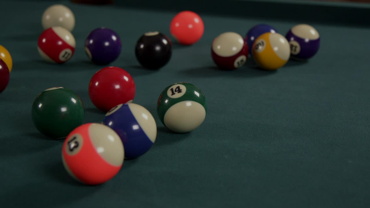 Stock Video Loading Up A Pool Table Animated Wallpaper