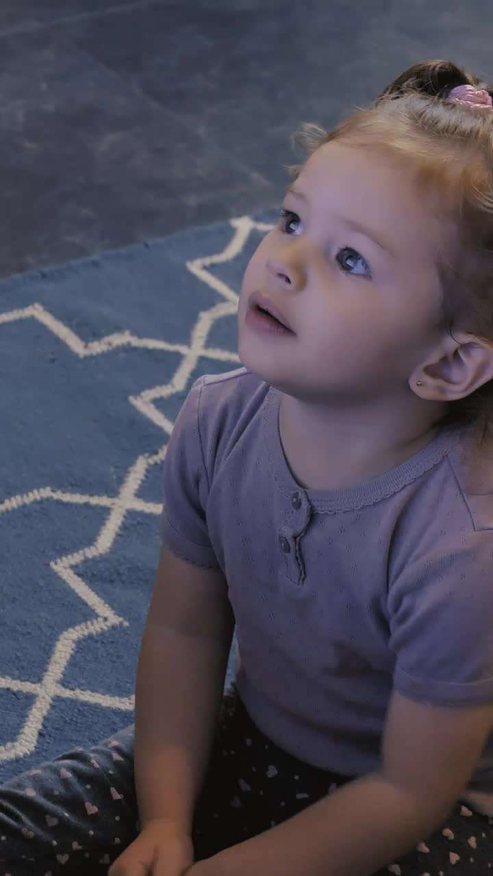 Stock Video Little Kid Watching Tv Animated Wallpaper