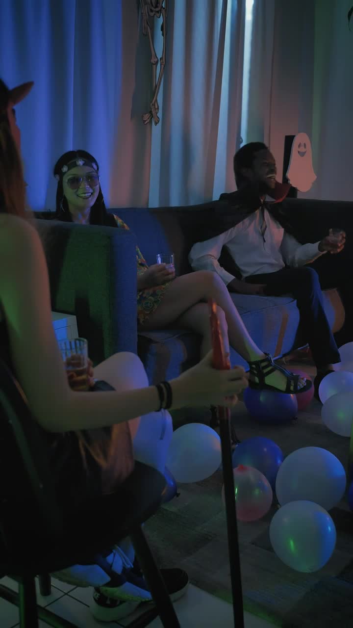 Stock Video Little Halloween Costume Party Animated Wallpaper