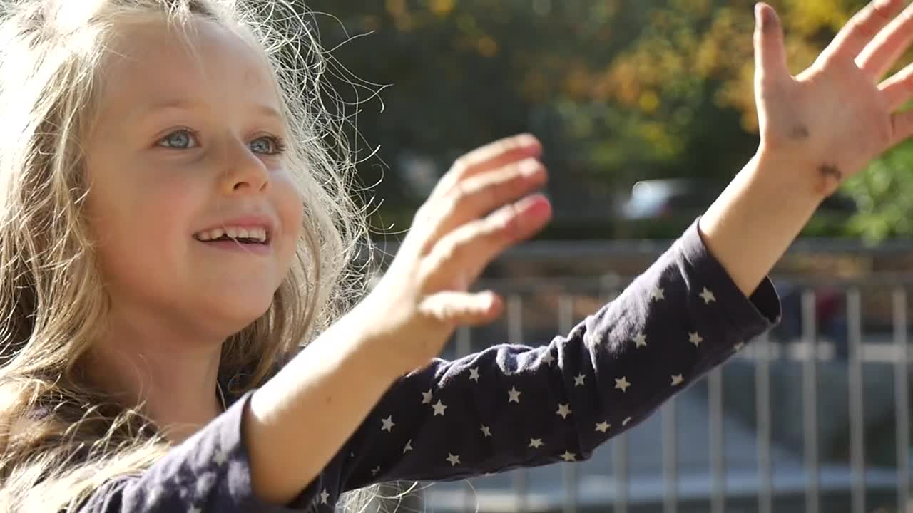 Stock Video Little Girl Playing With A Ball Animated Wallpaper