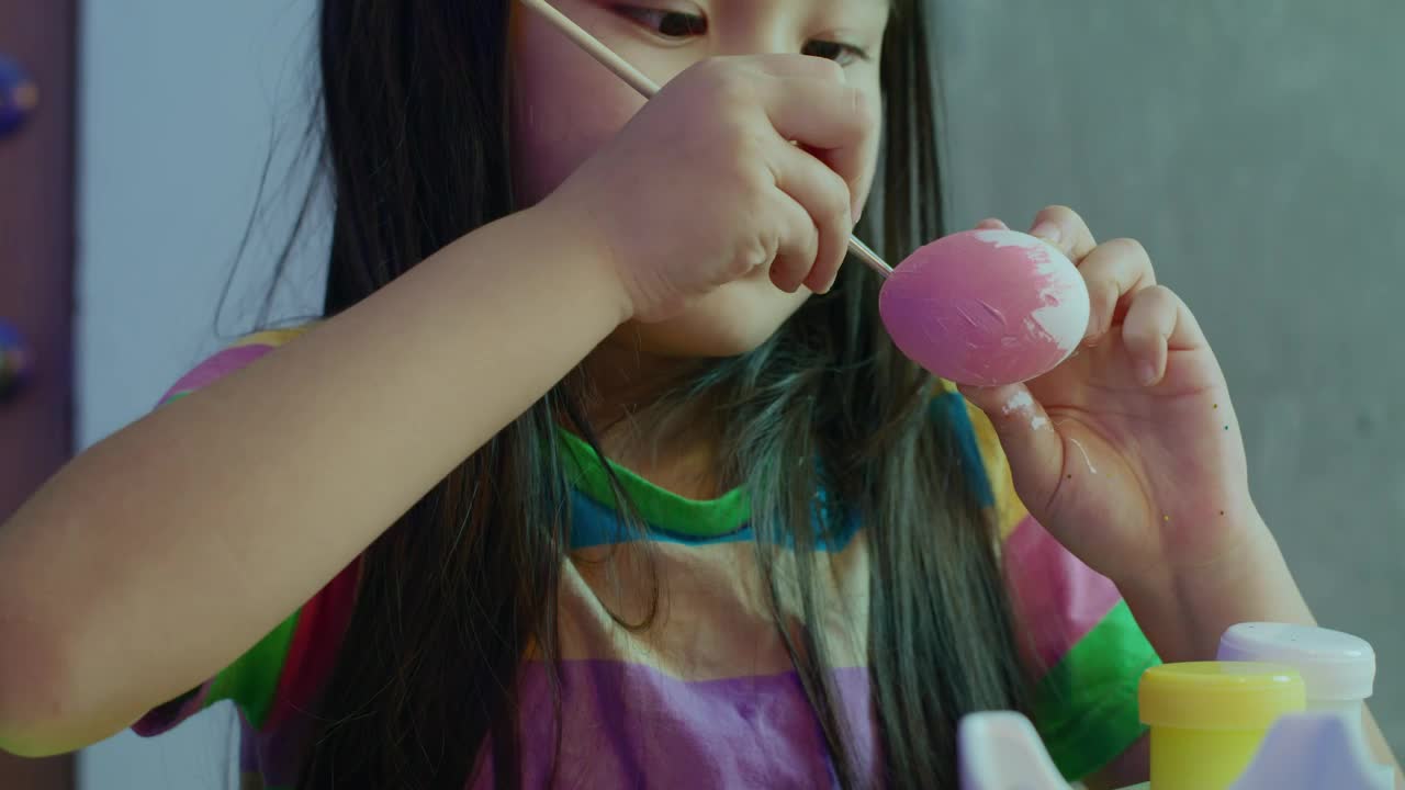 Stock Video Little Girl Painting Easter Eggs 42854 Animated Wallpaper