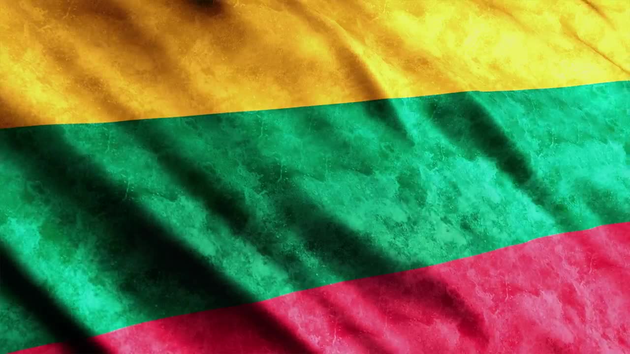 Stock Video Lithuania Flag With Faded Texture Animated Wallpaper